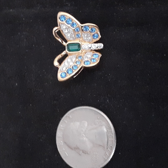 Vintage Swarovski Butterfly Brooch Pin - Picture 2 of 3